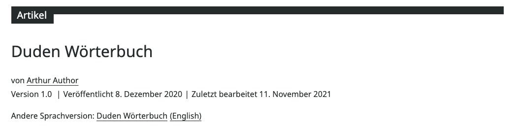 Darstellung des Blocks „Author Byline“ im single template
