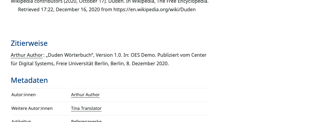 Darstellung des Blocks „Citation“ im single template